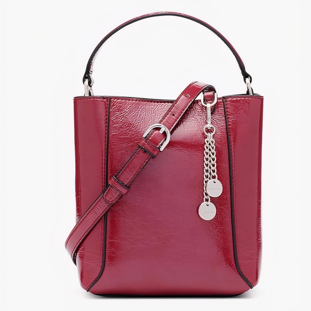 **Brand New Elegant Red Calvin Klein Leather Handbag